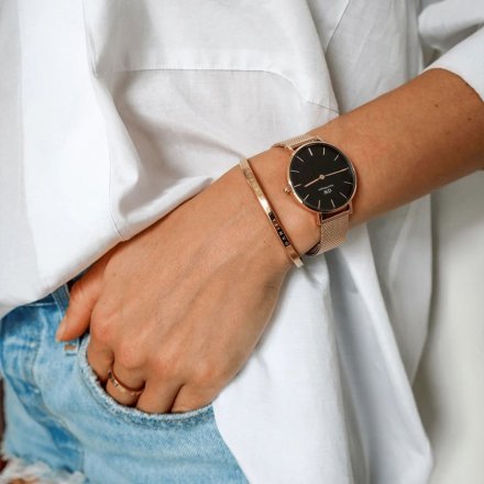 Zegarek Daniel Wellington Petite Evergold 36 złoty z bransoletką DW00100345
