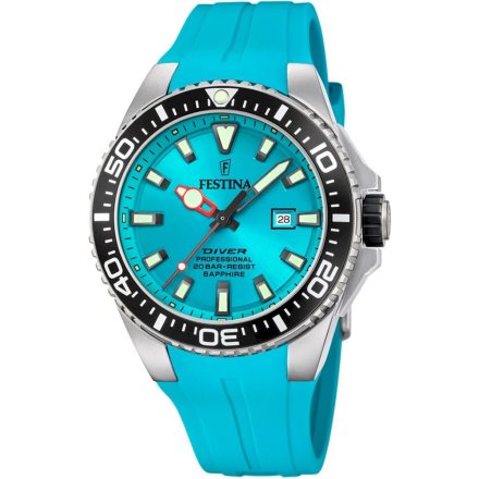 Sportowy zegarek Festina Diver z tarczą Tiffany Blue 20664/5 
