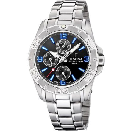 Zegarek Męski Festina 20666/1 z multidatownikiem czarno-niebieska tarcza