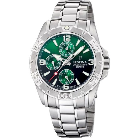 Zegarek Męski Festina 20666/3 z multidatownikiem zielona tarcza