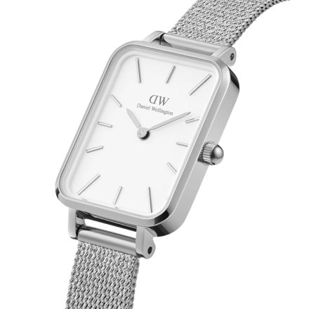 Zegarek Daniel Wellington Quadro 20x26 Pressed Sterling srebrny z bransoletką DW00100438