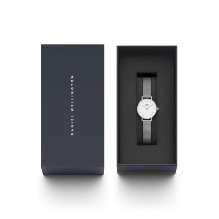 Zegarek Daniel Wellington Petite 24 Pressed Sterling srebrny z bransoletką DW00100442