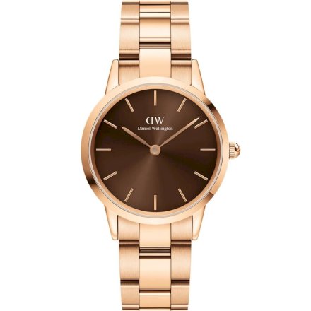 Zegarek Daniel Wellington Iconic Link Amber 36 różowe złoto z bransoletką DW00100461