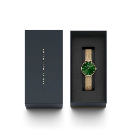 Zegarek Daniel Wellington Petite Emerald 32 złoty z bransoletką DW00100480