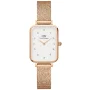 Zegarek Daniel Wellington Quadro 20x26 Pressed Melrose Lumine złoty z bransoletką DW00100527