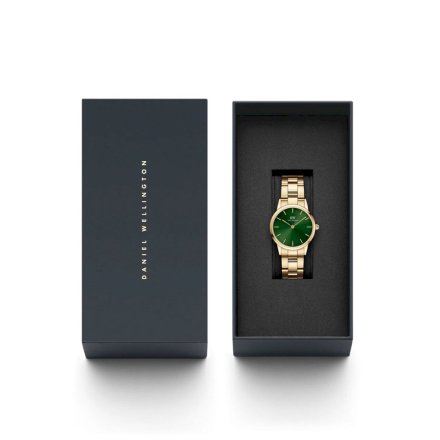 Zegarek Daniel Wellington Iconic Link Emerald 36 złoty z bransoletką DW00100553