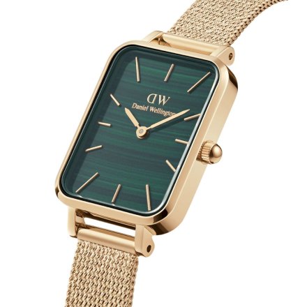 Zegarek Daniel Wellington Quadro 20x26 Pressed Evergold złoty z zieloną tarczą DW00100561
