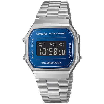 Srebrny zegarek Casio A168WEM-2BEF Casio Vintage w stylu Retro A168WEM 2B