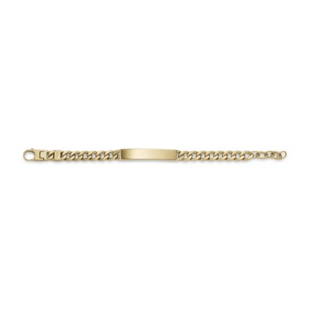 Męska bransoletka Fossil złoty łańcuch pancerka i blaszka ze stali JF04465710