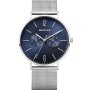 Srebrny zegarek  męski Bering 14240-003 Bering Classic z granatową tarczą