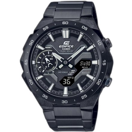 Czarny zegarek męski Casio EDIFICE Bluetooth Windflow ECB-2200DC-1AEF