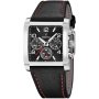  Kwadratowy  Zegarek  Męski Festina 20653/3 Timeless Chronograph   z czarnym   paskiem