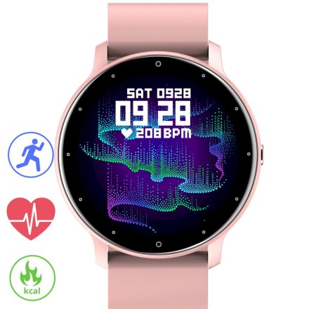 GRAVITY GT1-1 różowy smartwatch z pomiarem ciśnienia