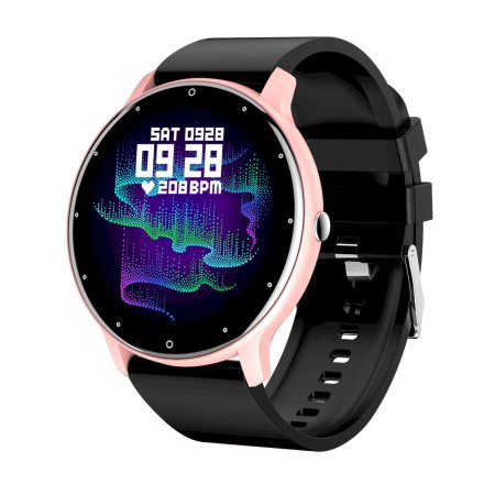 GRAVITY GT1-2 czarno-różowy smartwatch z pomiarem ciśnienia