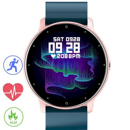 GRAVITY GT1-4 granatowo-różowy smartwatch z pomiarem ciśnienia