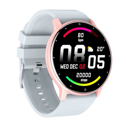 GRAVITY GT1-8 szary różowy smartwatch z pomiarem ciśnienia