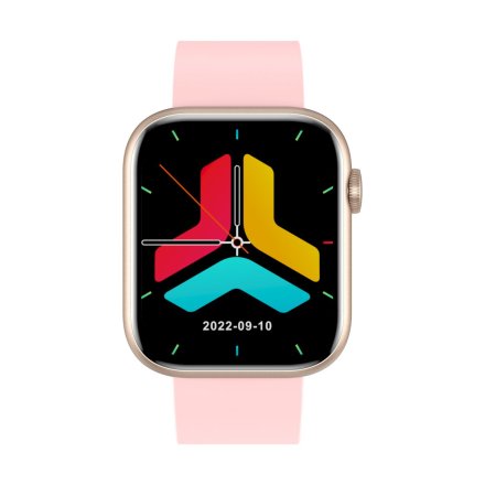 GRAVITY GT3-1 złoto-różowy prostokątny smartwatch z funkcją rozmowy