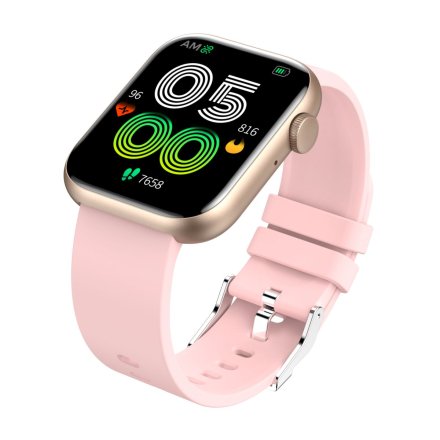 GRAVITY GT3-1 złoto-różowy prostokątny smartwatch z funkcją rozmowy