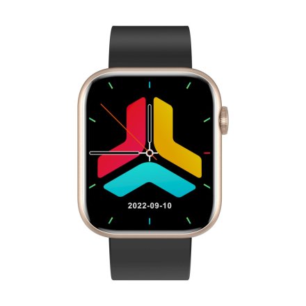 GRAVITY GT3-2 złoto-czarny prostokątny smartwatch z funkcją rozmowy