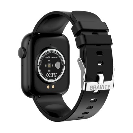 GRAVITY GT3-3 czarny prostokątny smartwatch z funkcją rozmowy