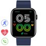 GRAVITY GT3-5 czarno-granatowy prostokątny smartwatch z funkcją rozmowy