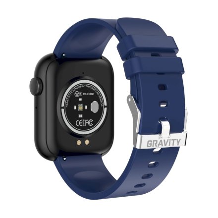 GRAVITY GT3-5 czarno-granatowy prostokątny smartwatch z funkcją rozmowy