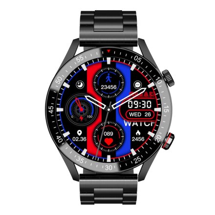 GRAVITY GT4-2 czarny bransoleta smartwatch męski z funkcją rozmowy