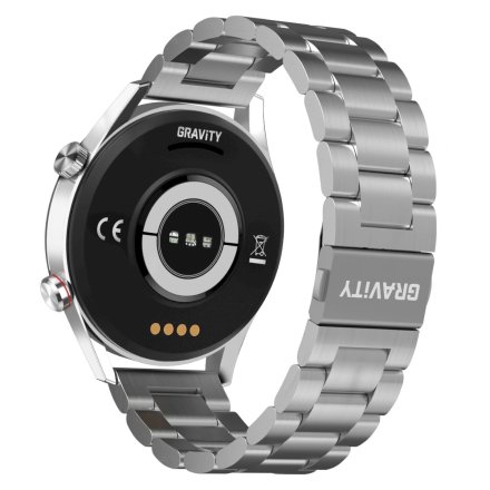 GRAVITY GT4-3 srebrna bransoleta smartwatch męski z funkcją rozmowy