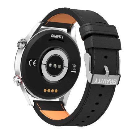GRAVITY GT4-5 srebrny z czarnym paskiem smartwatch męski z funkcją rozmowy