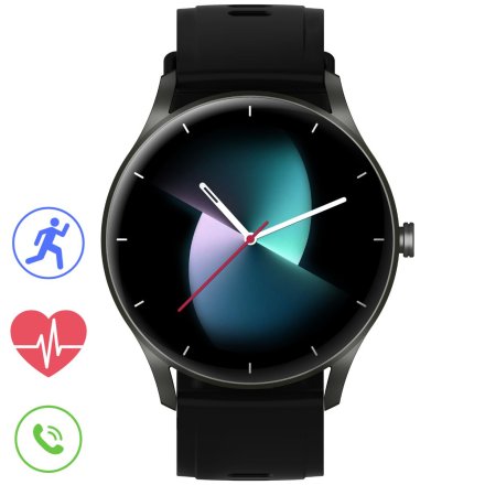 GRAVITY GT2-2 czarny smartwatch damski z funkcją rozmowy