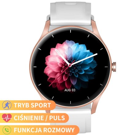 GRAVITY GT2-5 złoto-szary smartwatch damski z funkcją rozmowy