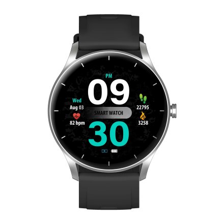 GRAVITY GT2-6 srebrny-czarny smartwatch damski z funkcją rozmowy