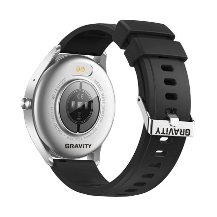 GRAVITY GT2-6 srebrny-czarny smartwatch damski z funkcją rozmowy