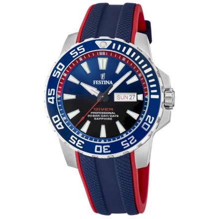 Zegarek męski Festina Sport Diver z zakręcaną koronką granatowy 20662/1