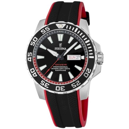 Zegarek męski Festina Sport Diver z zakręcaną koronką czarny 20662/3