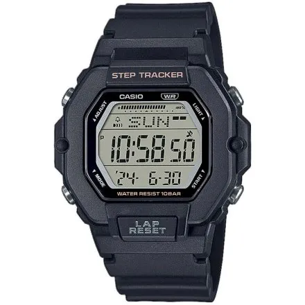 Czarny zegarek Casio Sport z krokomierzem LWS-2200H-1AVEF