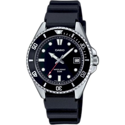 Czarny zegarek męski Casio Standard Sport ze wskazówkami MDV-10-1A1VEF
