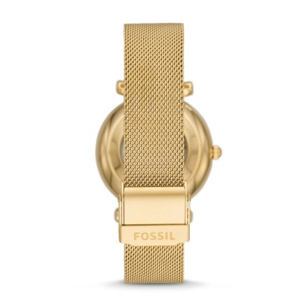Złoty automatyczny zegarek damski Fossil Carlie ME3250
