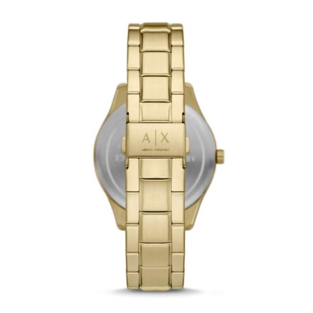 Złoty zegarek męski Armani Exchange Dante czarna tarcza AX1875