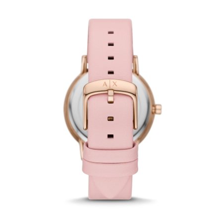 Zestaw zegarek damski Armani Exchange LOLA i różowa bransoletka AX7150SET