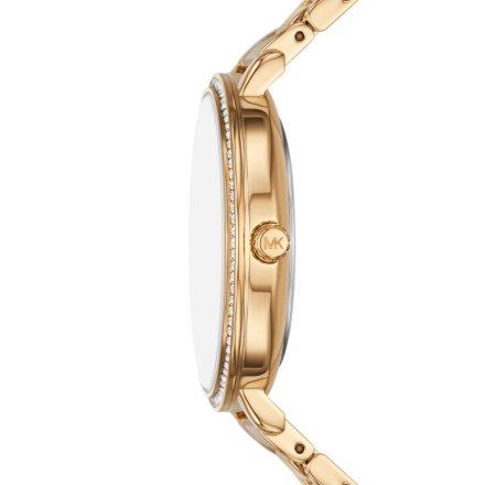 Złoty zegarek damski Michael Kors Pyper logowana tarcza MK4666