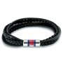 Skórzana czarna pleciona bransoleta Tommy Hilfiger 2790426