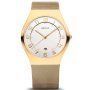 Złoty zegarek Bering Classic z bransoletą mesh 11937-334