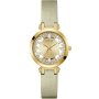 Złoty zegarek damski Guess Crystal Clear z kryształkami na tarczy GW0535L4