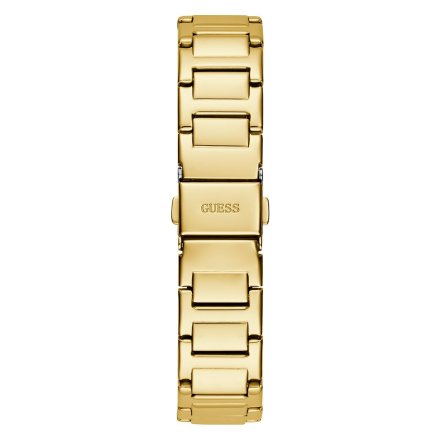 Złoty zegarek damski Guess Clash tarcza w kratę GW0600L2