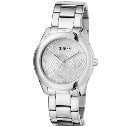 Srebrny zegarek damski Guess Cubed z bransoletką GW0606L1