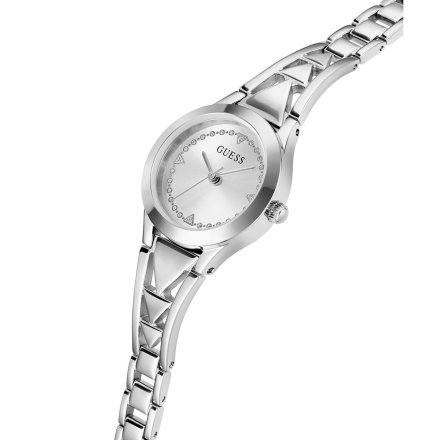 Elegancki srebrny zegarek damski Guess Tessa z bransoletką GW0609L1