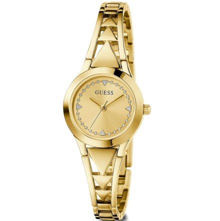 Elegancki złoty zegarek damski Guess Tessa z bransoletką GW0609L2