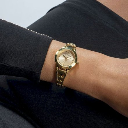 Elegancki złoty zegarek damski Guess Tessa z bransoletką GW0609L2