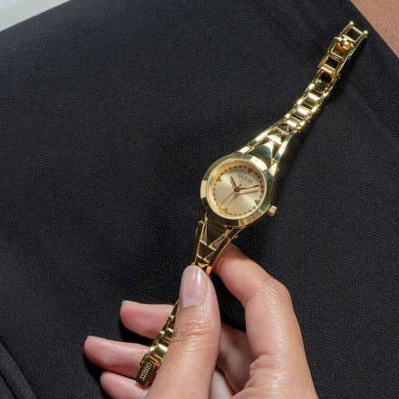 Elegancki złoty zegarek damski Guess Tessa z bransoletką GW0609L2